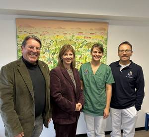 Staatssekretärin Nicole Steingaß besucht Kinderarztpraxis in Koblenz 