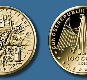 Vorder- und Rückseite der neuen 100-Euro-Münze