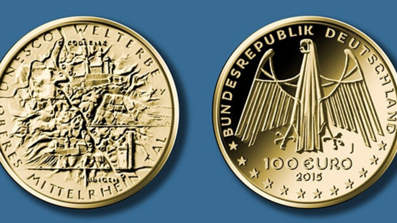 Vorder- und Rückseite der neuen 100-Euro-Münze
